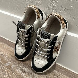 Little Girls Vintage Havana slip on Cheetah Sneakers